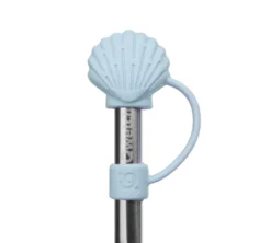 Embout pour paille coquillage bleu pastel - Pour travel cup - QWETCH
