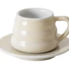 Ensemble tasse et sous-tasse - Ibrik Coffee Ivory - LOVERAMICS