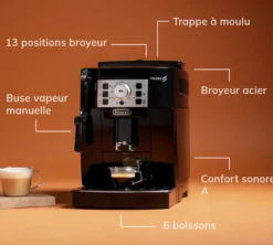 Expresso Broyeur DELONGHI Magnifica S ECAM 22.140.B - Noir