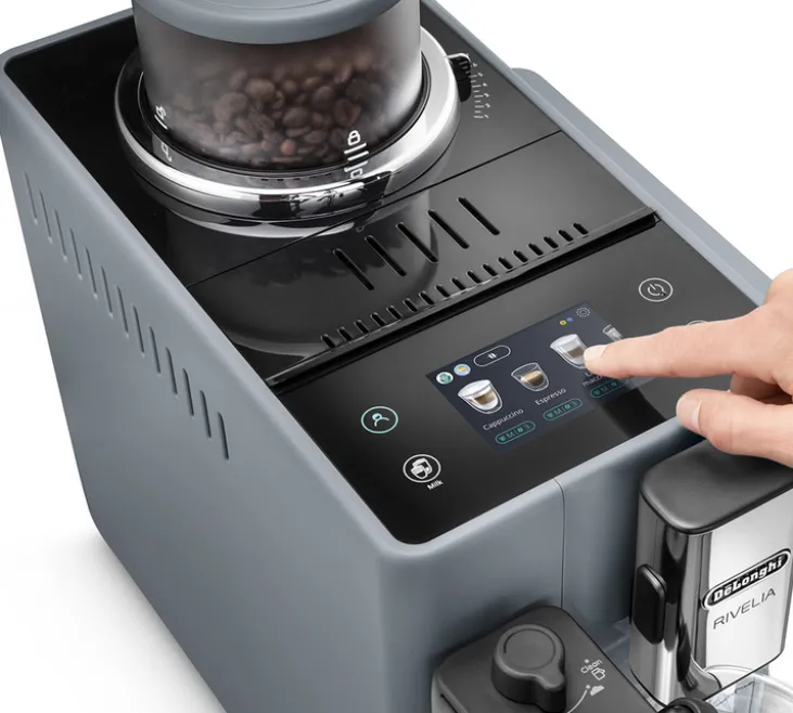 Expresso Broyeur DELONGHI Rivelia FEB 4455.G Gris Galet Latte