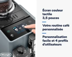 Expresso Broyeur DELONGHI Rivelia FEB 4455.G Gris Galet Latte