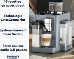 Expresso Broyeur DELONGHI Rivelia FEB 4455.G Gris Galet Latte