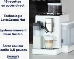Expresso Broyeur DELONGHI Rivelia FEB 4455.W Blanc Arctique (Latte)