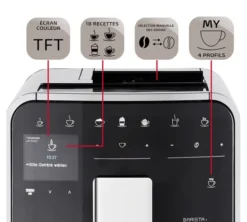 Expresso Broyeur Melitta Barista T Smart Connectée Argent/Noir F830-101