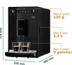 Expresso Broyeur MELITTA Purista® F230-002 Pure Black Exclusive