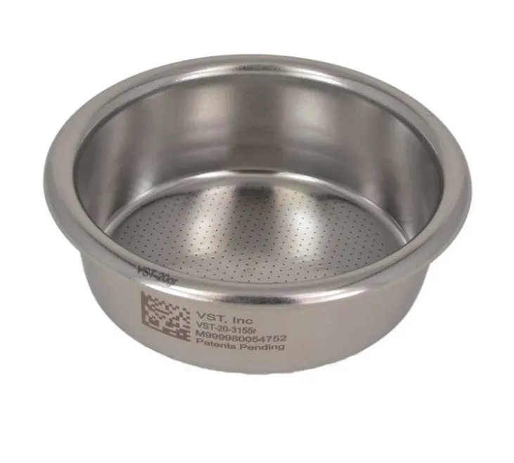 Filtre simple 2 tasses VST Haute Précision 25g 58 mm Ridgeless pour Bottomless