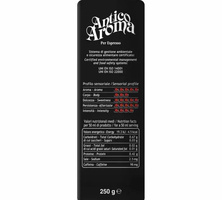 250 g - Café en grain - Antico Aroma - ZICAFFÈ