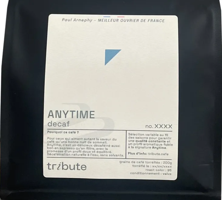 200 g - Café en grain - Anytime Décaf - TRIBUTE