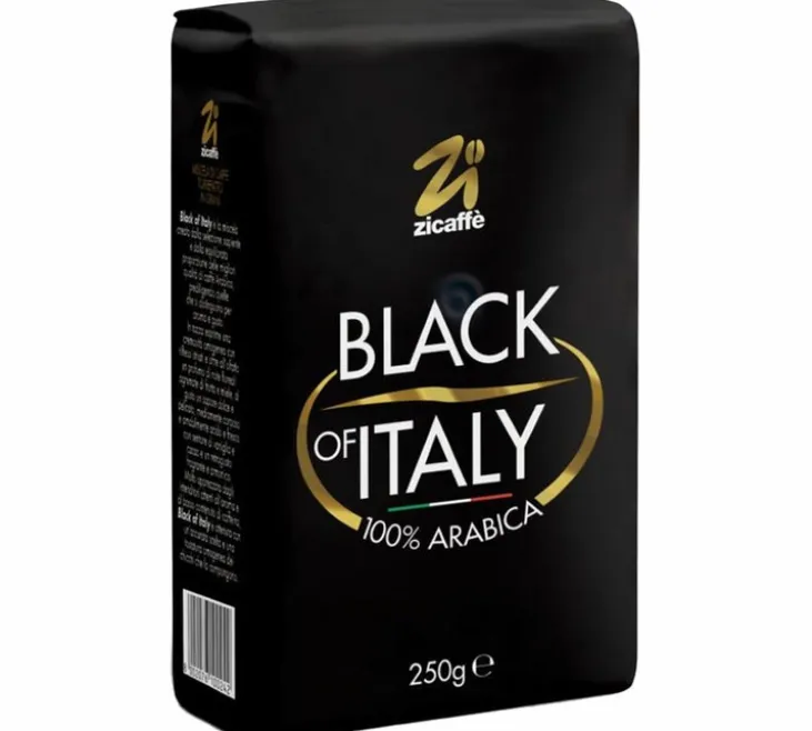 250 g - Café en grain - Black of Italy 100% Arabica - ZICAFFÈ