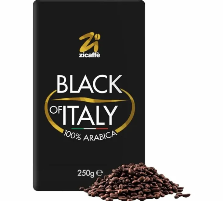 250 g - Café en grain - Black of Italy 100% Arabica - ZICAFFÈ