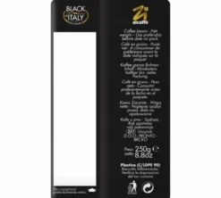 250 g - Café en grain - Black of Italy 100% Arabica - ZICAFFÈ