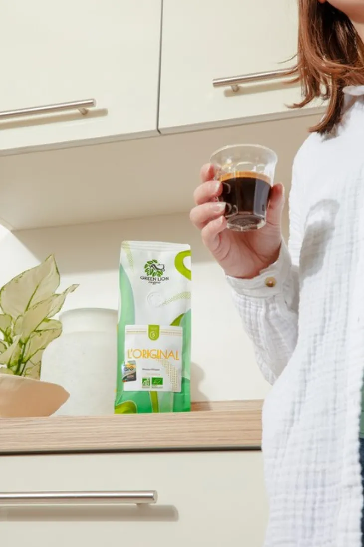 250 g - Café en grain - L'Original - Médaillé Meilleur Produit Bio - GREEN LION COFFEE