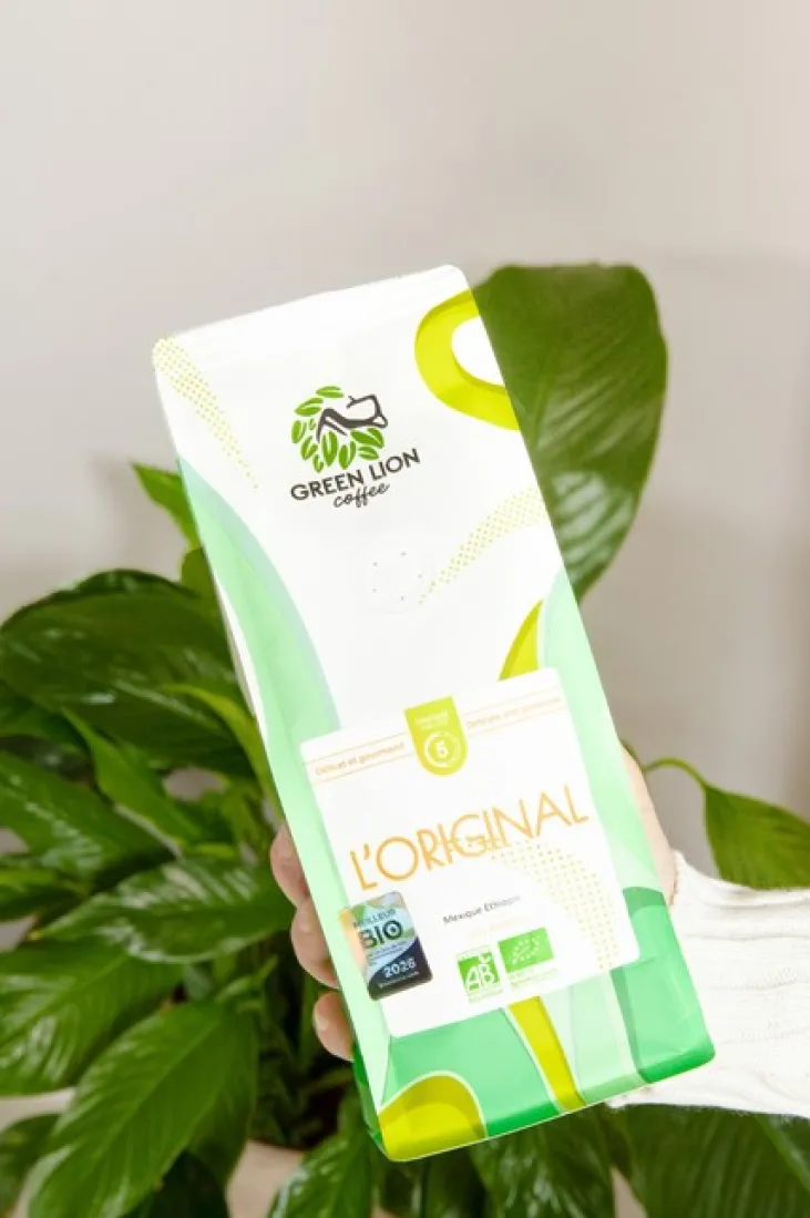 250 g - Café en grain - L'Original - Médaillé Meilleur Produit Bio - GREEN LION COFFEE