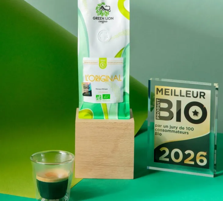 250 g - Café en grain - L'Original - Médaillé Meilleur Produit Bio - GREEN LION COFFEE