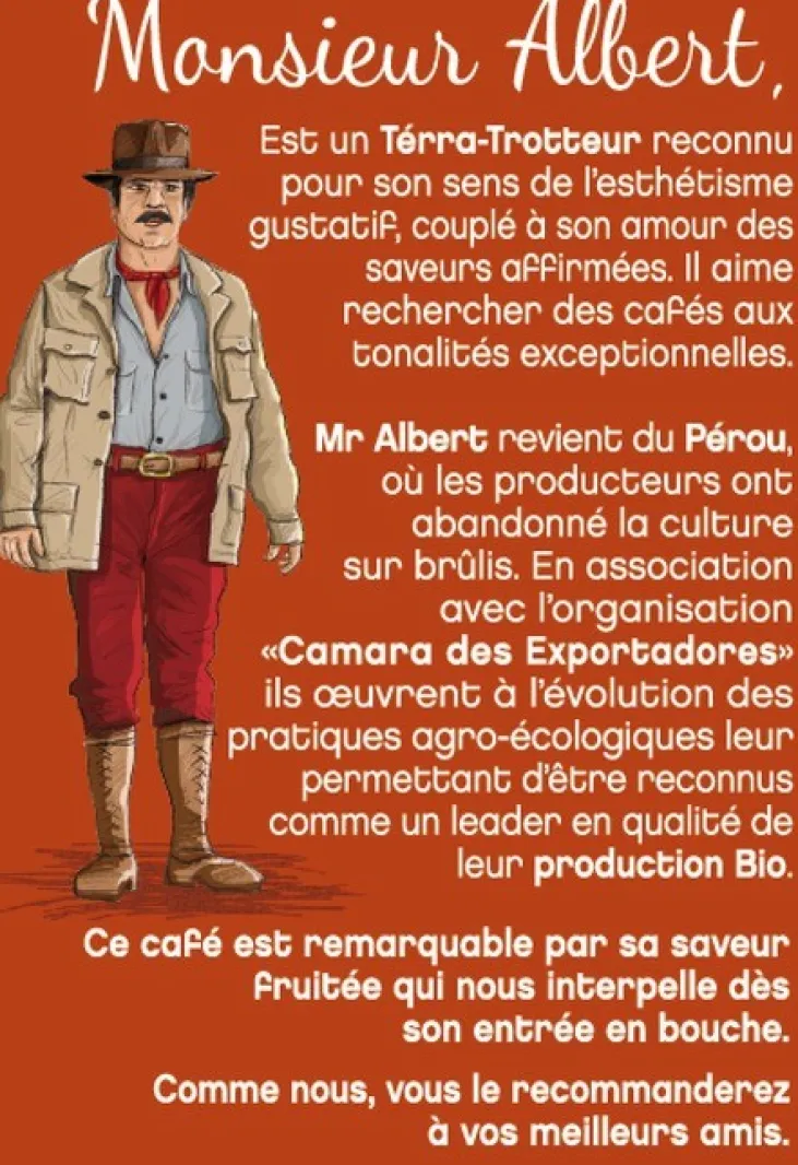 200 g - Café en grain - Monsieur Albert Bio - TERRAMOKA
