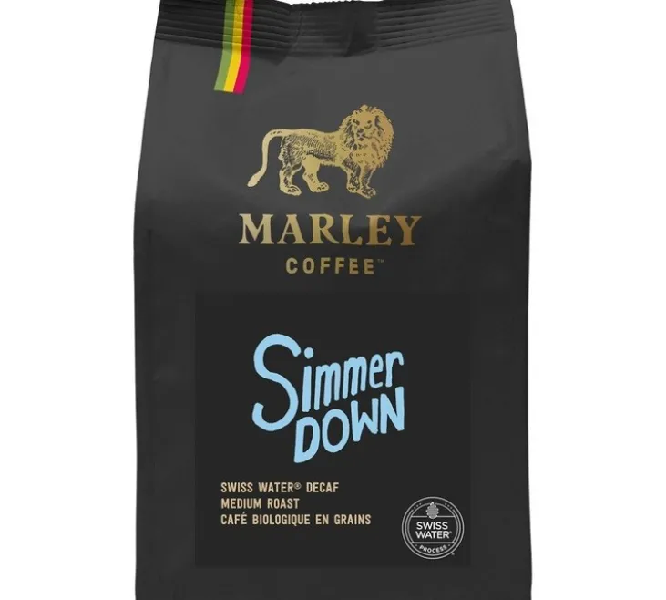 227 g - Café en grain - Simmer Down Décaféiné Bio - MARLEY COFFEE