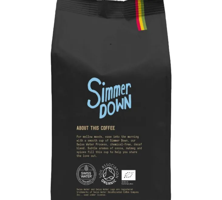 227 g - Café en grain - Simmer Down Décaféiné Bio - MARLEY COFFEE