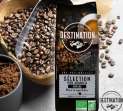 250 g - Café en grain - Sélection Pur Arabica Bio - DESTINATION