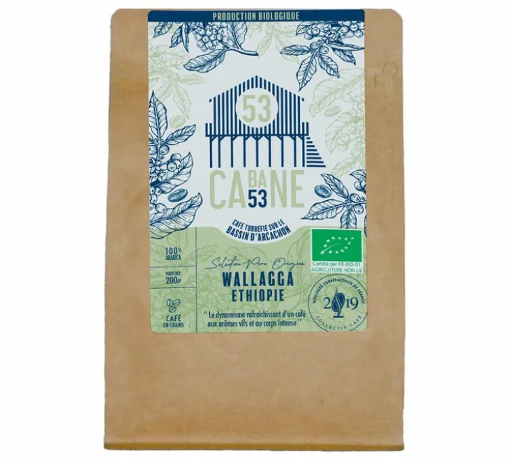 200 g - Café en grain - Wallaga Bio - CABANE 53