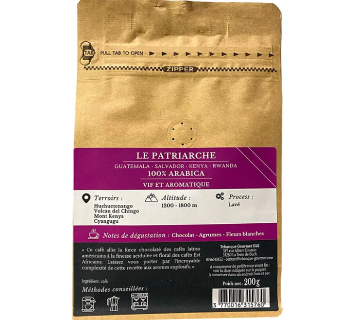200 g - Café moulu - Le Patriarche - CAFÉS TCHANQUÉ