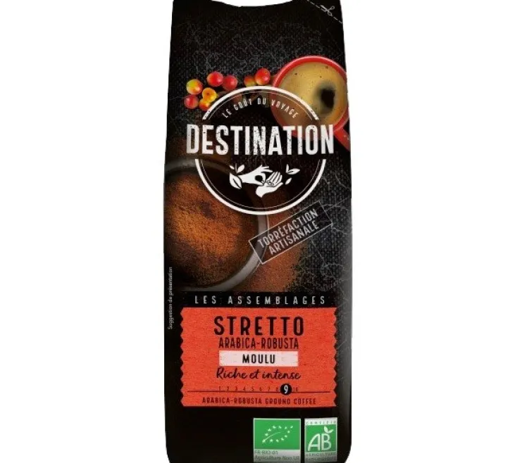 250 g - Café moulu - Stretto Italiano Arabica/Robusta Bio spécial filtre - DESTINATION