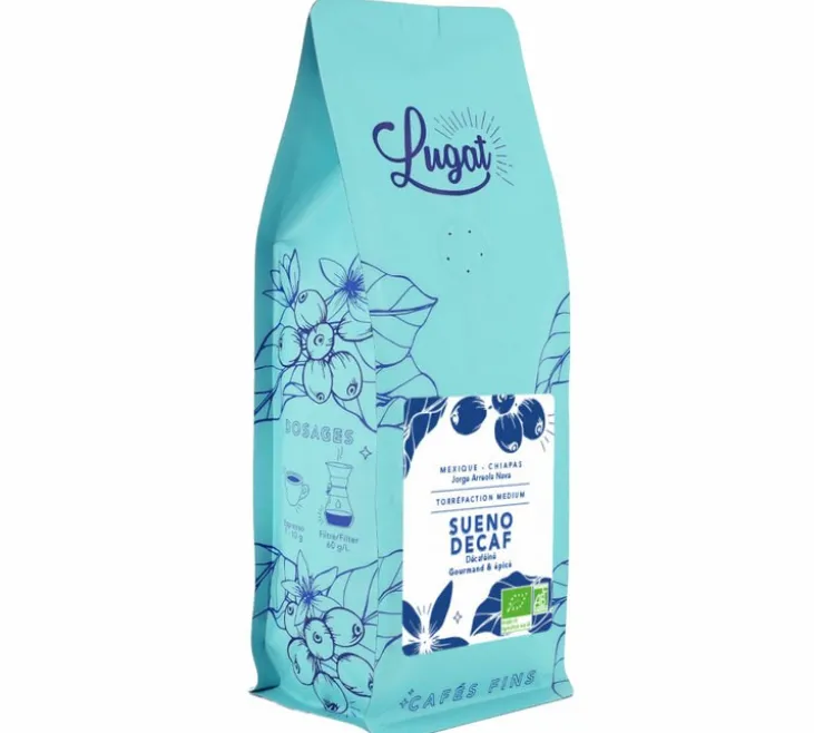 250 g - Café moulu - Sueno Decaf' Bio universel anciennement Sueno Décaféiné - LUGAT