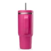 Gourde isotherme avec paille Travel cup magenta - 90 cl - QWETCH