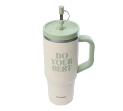 Gourde isotherme avec paille Travel cup Level up - 90 cl - QWETCH