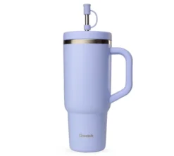 Gourde isotherme avec paille Travel cup glycine - 90 cl - QWETCH