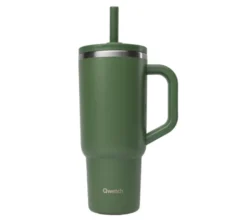 Gourde isotherme paille et bouchon étanche kaki - 90 cl - QWETCH