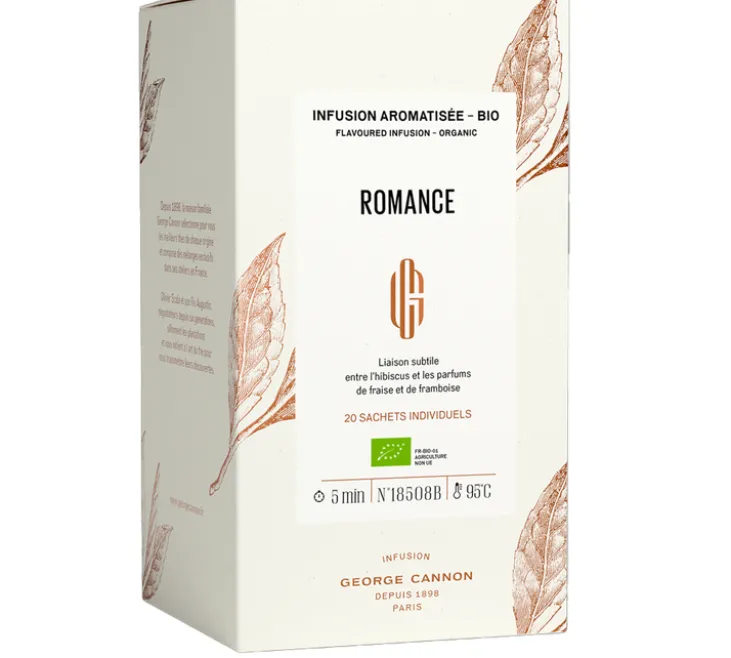 Infusion Aromatisée Romance Bio - 20 sachets - GEORGE CANNON