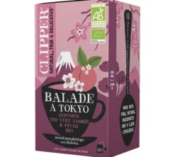 Infusion Thé Vert Jasmin, Pêche "Balade à Tokyo" Bio - 20 sachets - CLIPPER