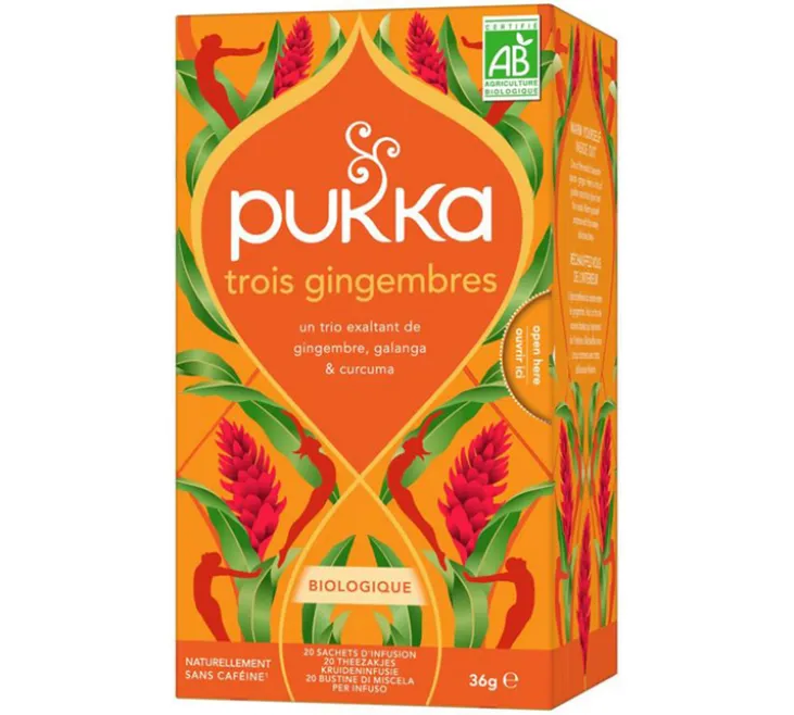 Infusion Trois Gingembres Bio - 20 sachets - PUKKA