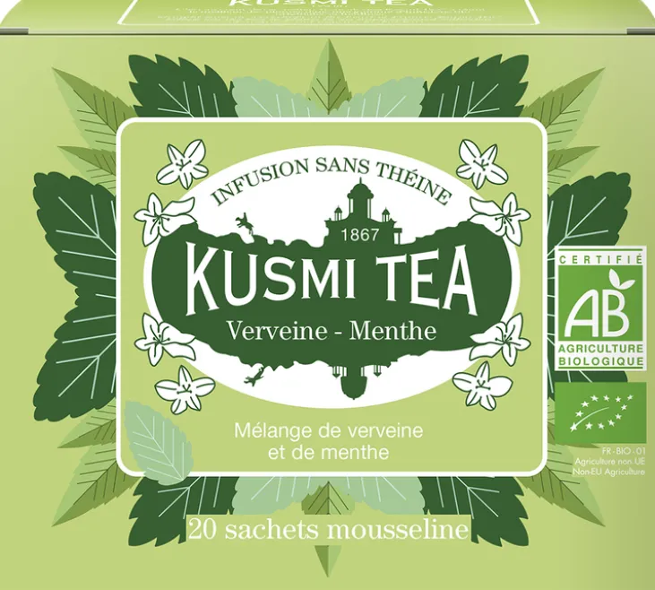 Infusion Verveine Menthe Bio - 20 sachets - KUSMI TEA