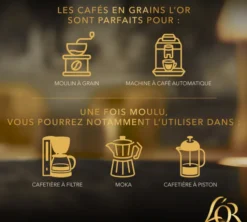 1 kg - Café en grain - Intensité 10 - L'OR