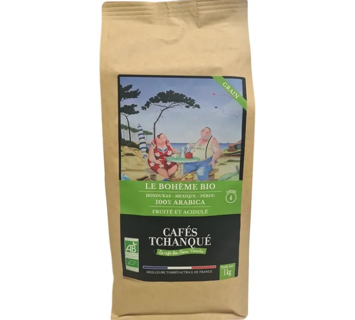 1 kg - Café en grain - La Bohème Bio - CAFÉS TCHANQUÉ