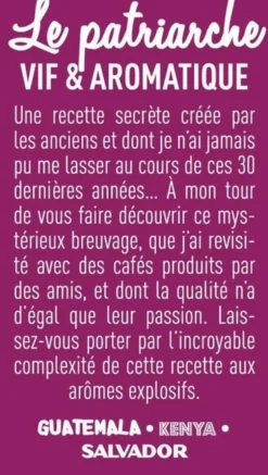 1 kg - Café en grain - Le Patriarche - CAFÉS TCHANQUÉ