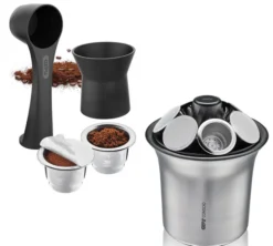 Kit caspules compatibles Nespresso* Original rechargeables + bac à marc Conscio - GEFU