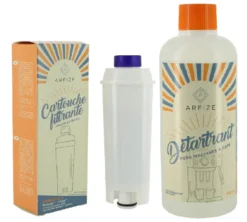 Kit d'entretien ARFIZE compatible DELONGHI - cartouche filtrante + détartrant