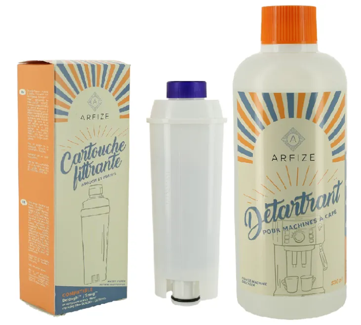 Kit d'entretien ARFIZE compatible DELONGHI - cartouche filtrante + détartrant