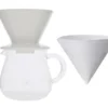 Kit Dripper SCS-04-BR blanc + Carafe Kinto verre 600ml - Slow Coffee - Kinto