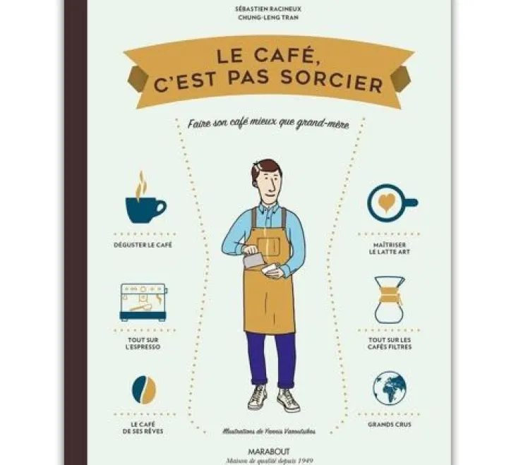 Livre 'Le Café c'est pas sorcier' par Sébastien Racineux et Tran Chung Leng - 192 pages