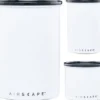 Lot 3 boîtes de conservation métal blanc mat 250 gr, 500 gr et 1 kg - Airscape