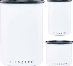 Lot 3 boîtes de conservation métal blanc mat 250 gr, 500 gr et 1 kg - Airscape