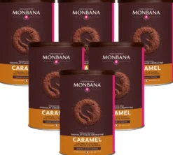 Lot 6 Chocolat Poudre Aromatisés Caramel - Vrac 6 x 250 g - MONBANA