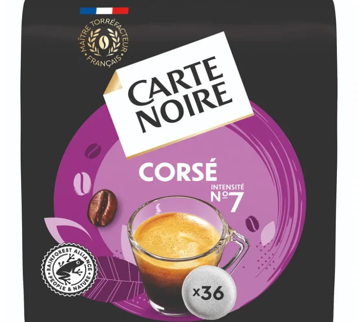 Lot de 180 Dosettes souples n°6 Corsé 5 x 36 - Carte Noire
