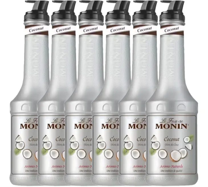 Lot de 6 purées de Fruit de Monin - Coco - 6 x1 L