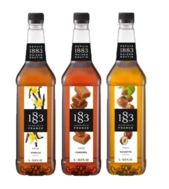 Lot de 3 Sirops 1883 Routin Vanille - Caramel - Noisette - Bouteille Plastique - 3x1L