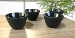 Lot de 4 tasses en fonte noire 12cl - The Kitchenette
