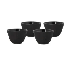 Lot de 4 tasses en fonte noire 12cl - The Kitchenette